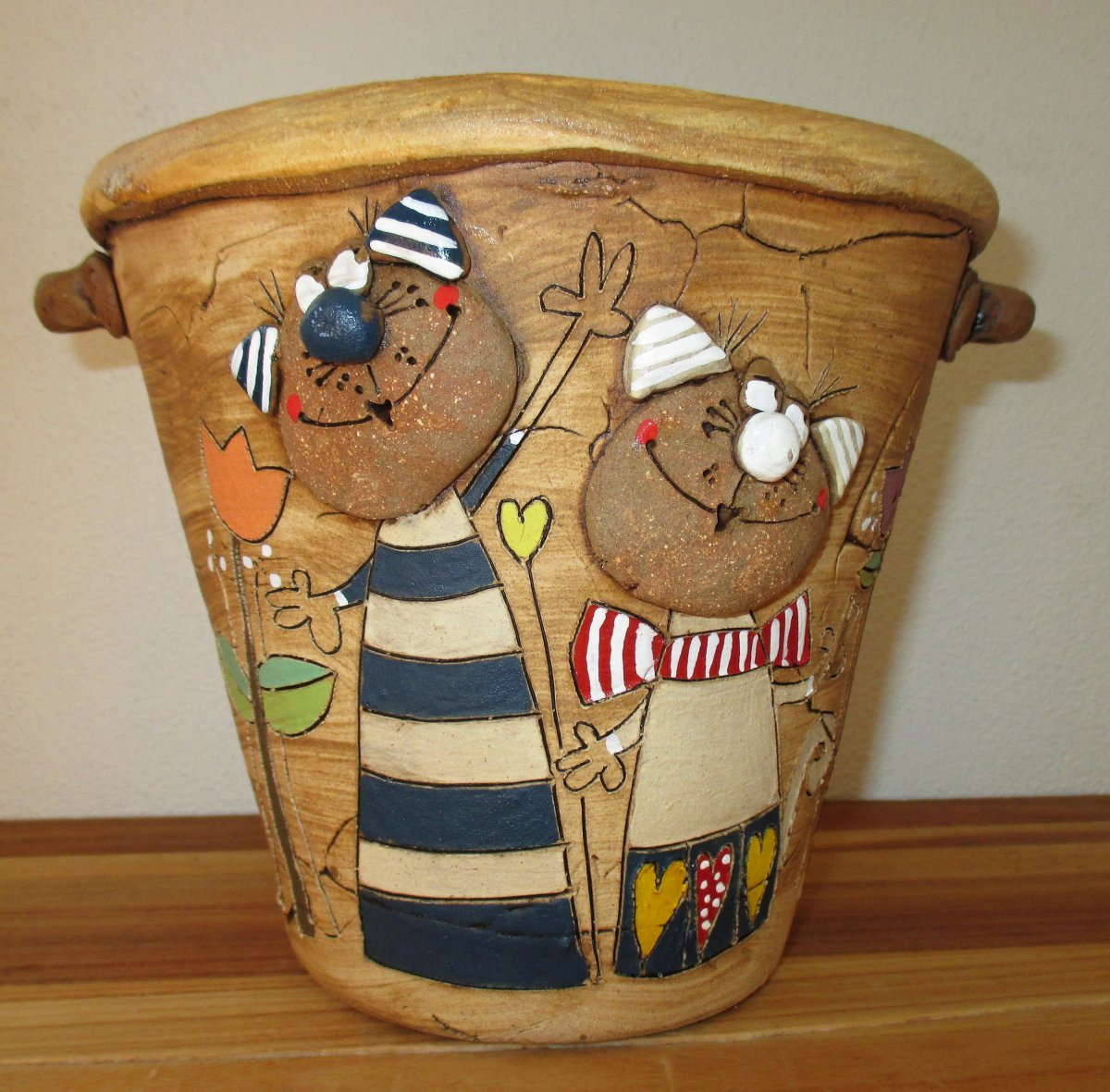 Obal na květináč - Kočky