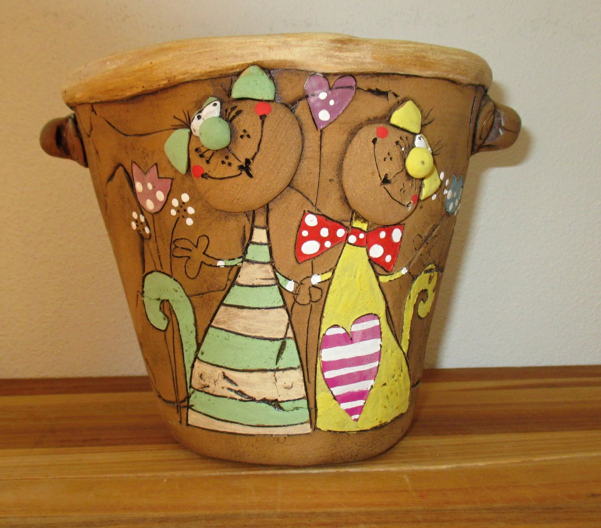 Obal na květináč - Kočky