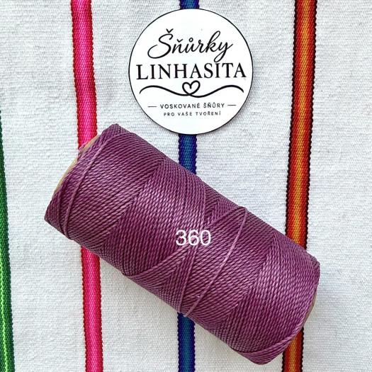 Linhasita 1 mm 360 celá cívka (purpurová)