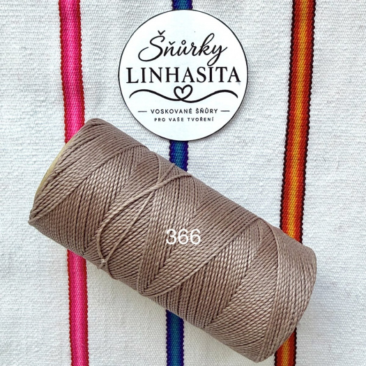 Linhasita 1 mm 366 celá cívka (růžově šedá)