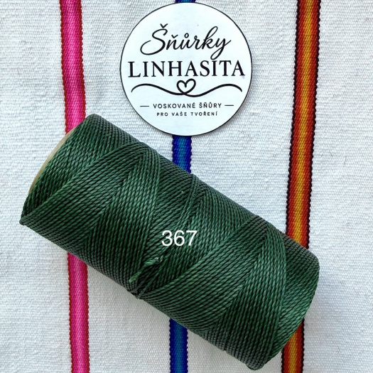 Linhasita 1 mm 367 celá cívka (lahvově zelená)