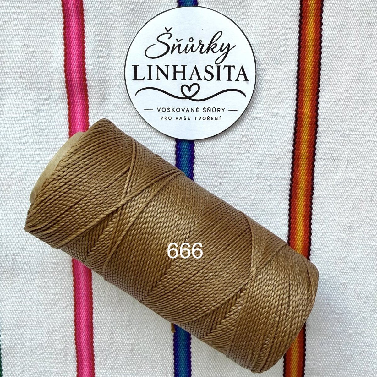 Linhasita 1 mm 666 celá cívka (studená hnědá)
