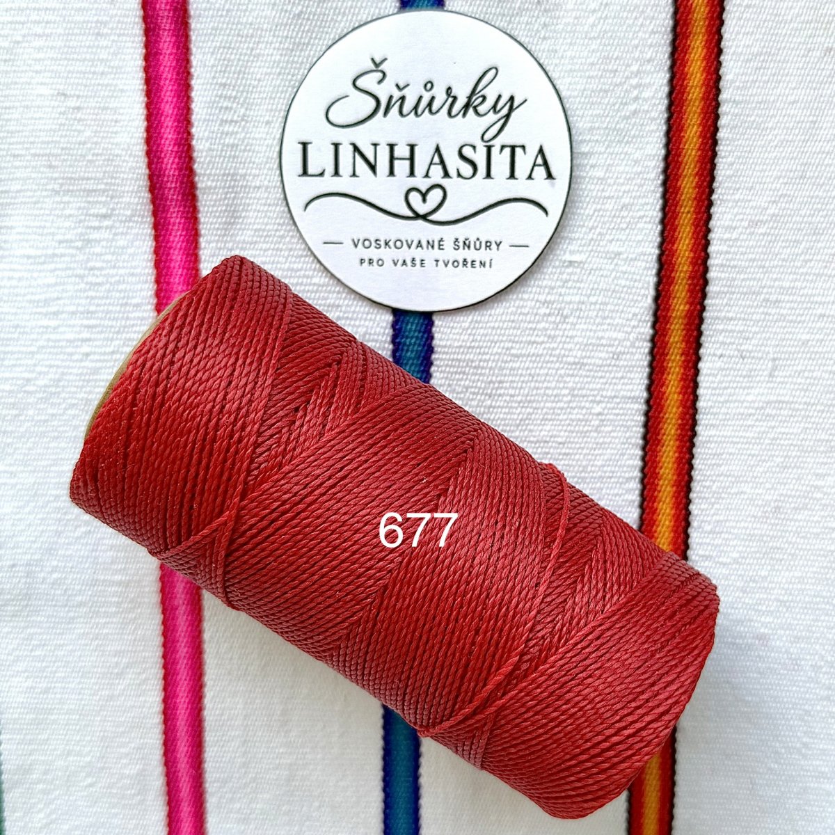 Linhasita 1 mm 677 celá cívka (červená)