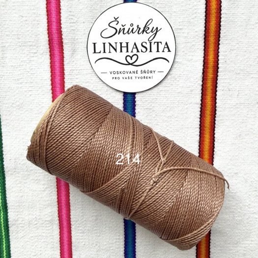 Linhasita 1 mm 214 celá cívka (tmavě béžová)