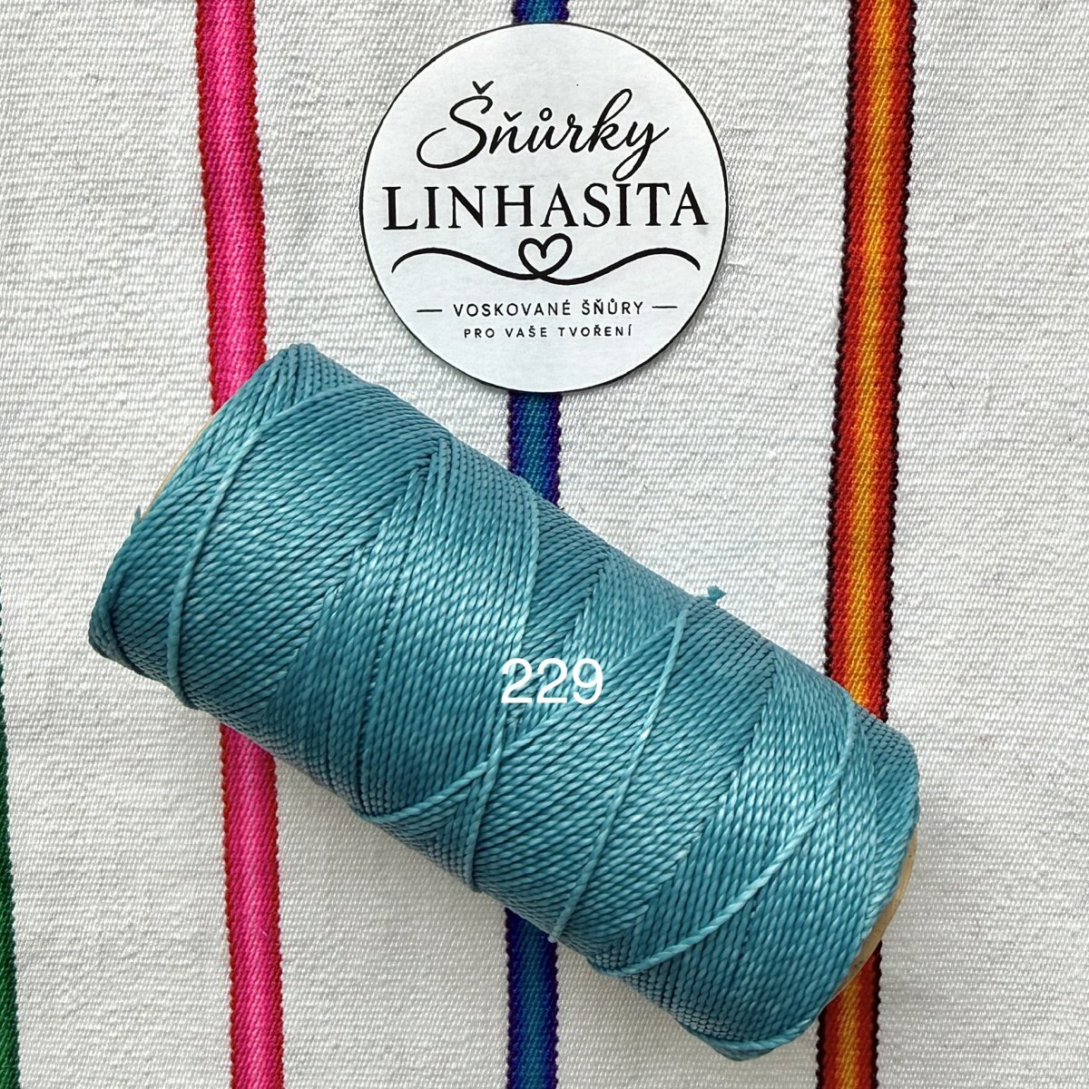 Linhasita 1 mm 229 celá cívka (tyrkysová)