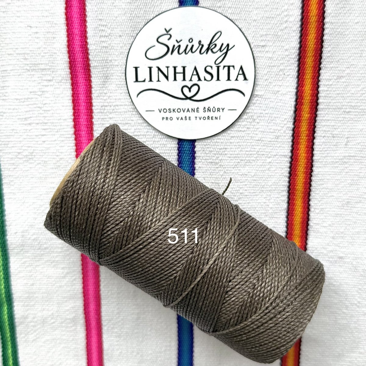Linhasita 1 mm 511 celá cívka (hnědošedá)