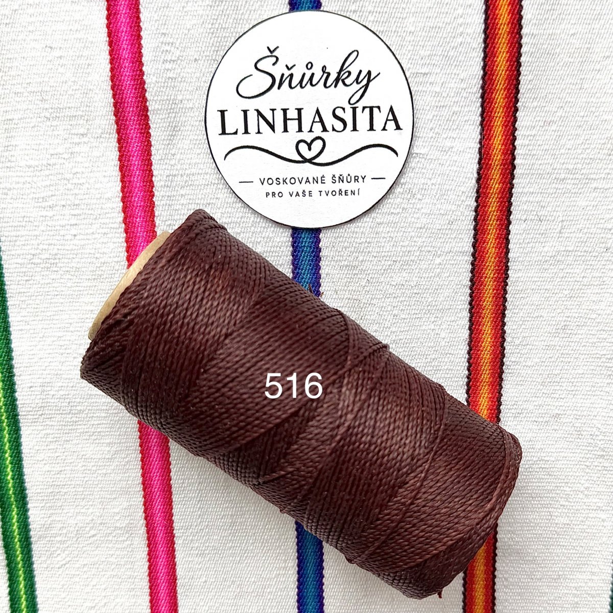 Linhasita 1 mm 516 celá cívka (vínově hnědá)