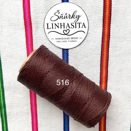 Linhasita 1 mm 516 celá cívka (vínově hnědá)