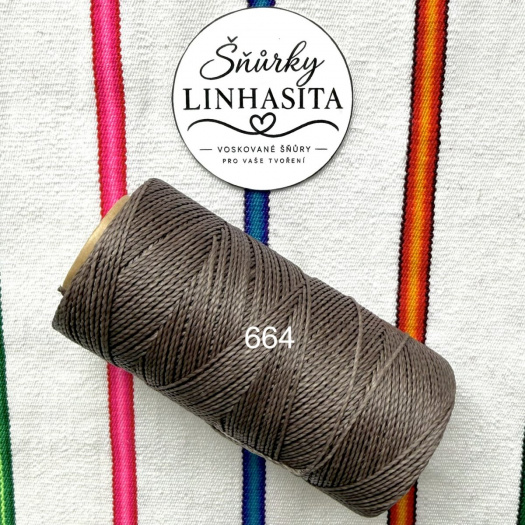 Linhasita 1 mm 664 celá cívka (šedohnědá)
