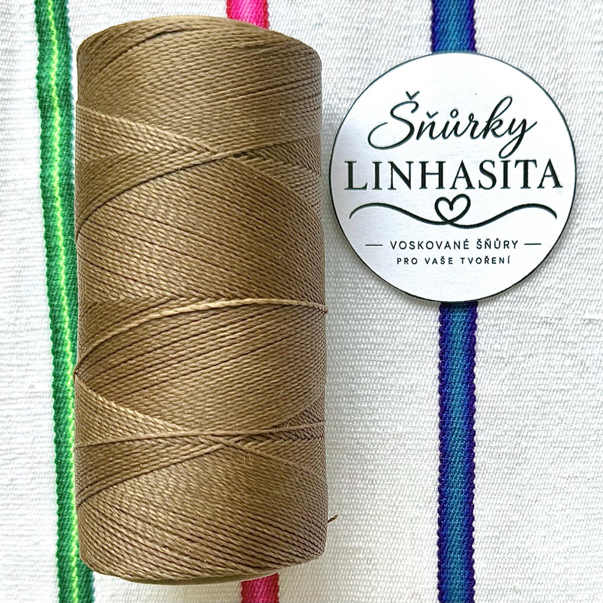 Linhasita 0,5 mm 21 celá cívka (světlá hnědá)