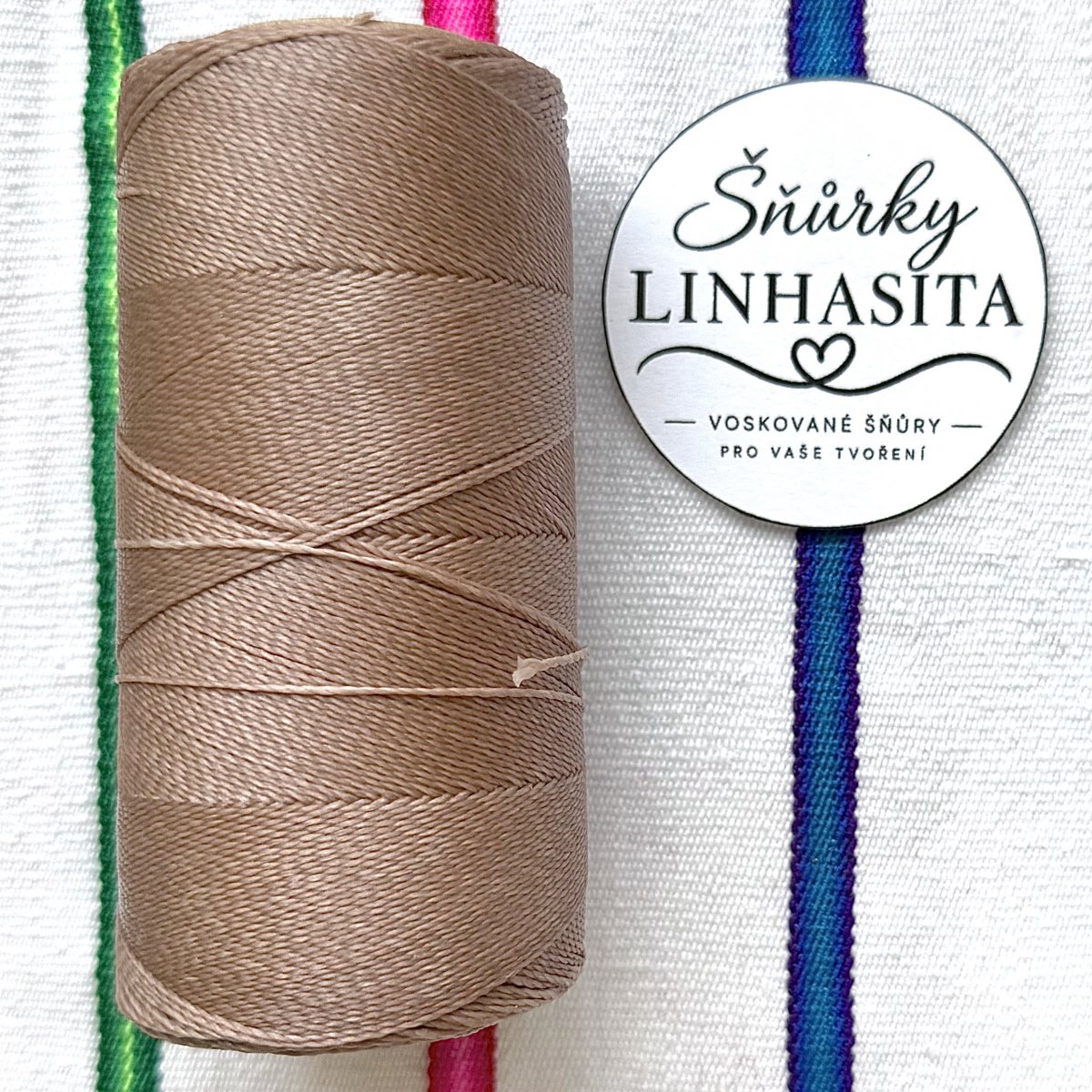 Linhasita 0,75 mm 65 celá cívka (růžově hnědá)