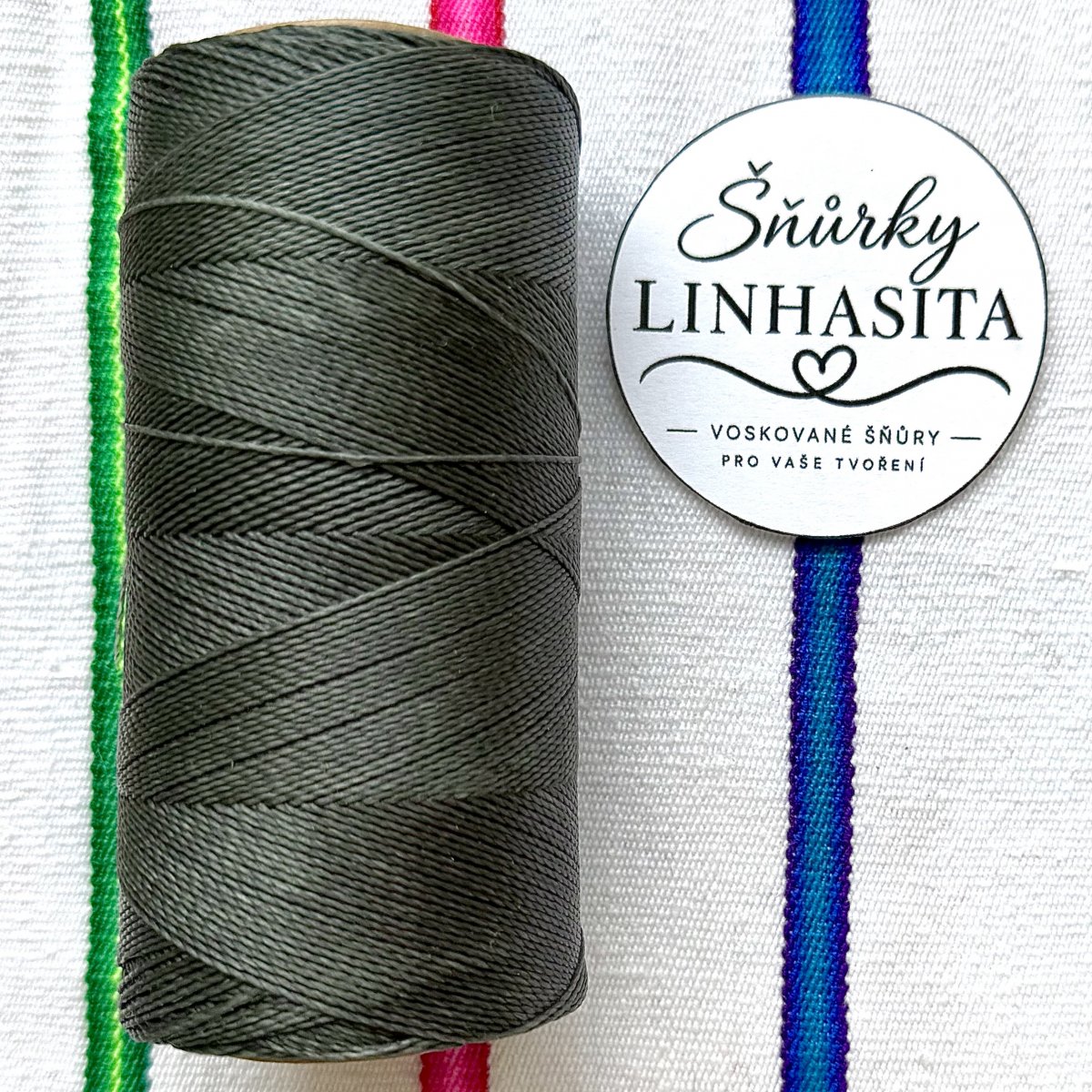 Linhasita 0,75 mm 64 celá cívka (olivová)