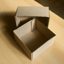 Krabice víková, krabička lepenka, papír, karton 15x15x10 cm