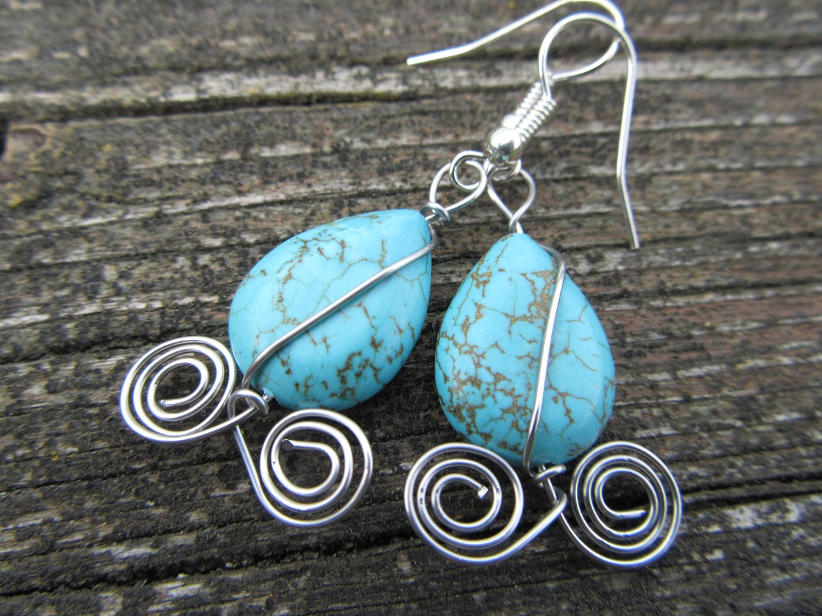 Náušnice z tyrkysu