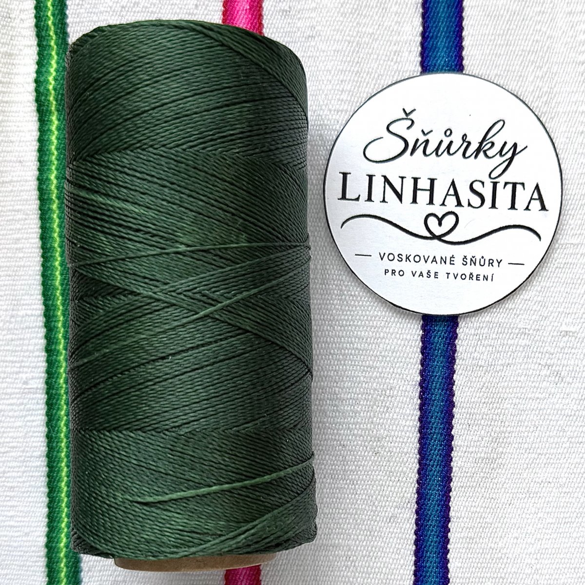 Linhasita 0,75 mm 367 celá cívka (tmavě zelená)