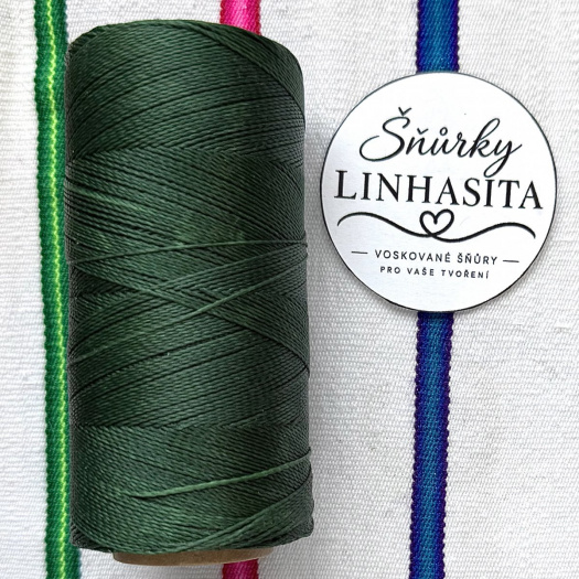 Linhasita 0,75 mm 367 celá cívka (tmavě zelená)