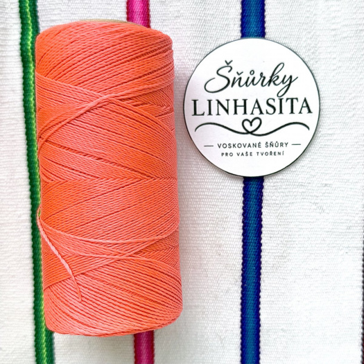 Linhasita 0,75 mm 394 celá cívka (neonově korálová)