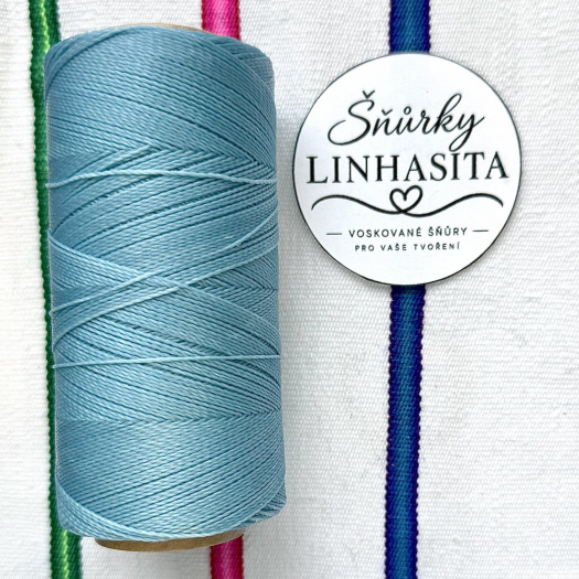 Linhasita 0,5 mm 398 celá cívka (jemně tyrkysová)