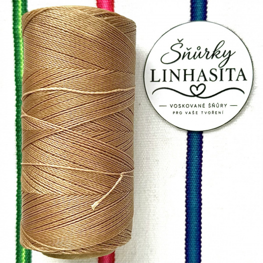 Linhasita 0,75 mm 602 celá cívka (tmavě písková)