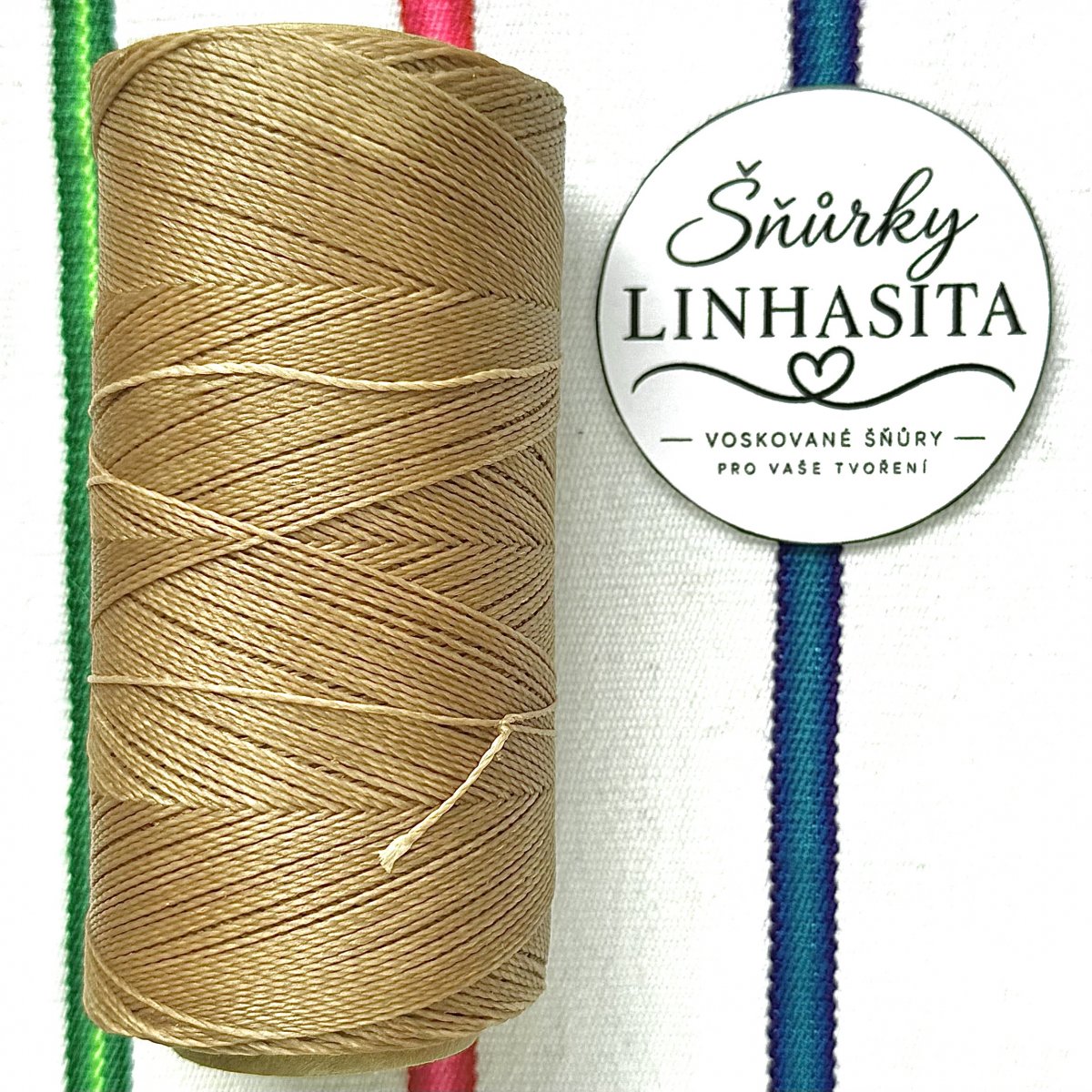 Linhasita 0,75 mm 18 celá cívka (písková)