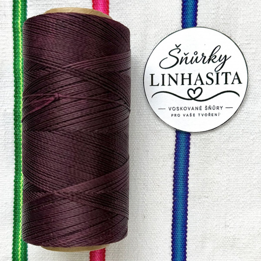 Linhasita 0,75 mm 630 celá cívka (tmavě vínová)