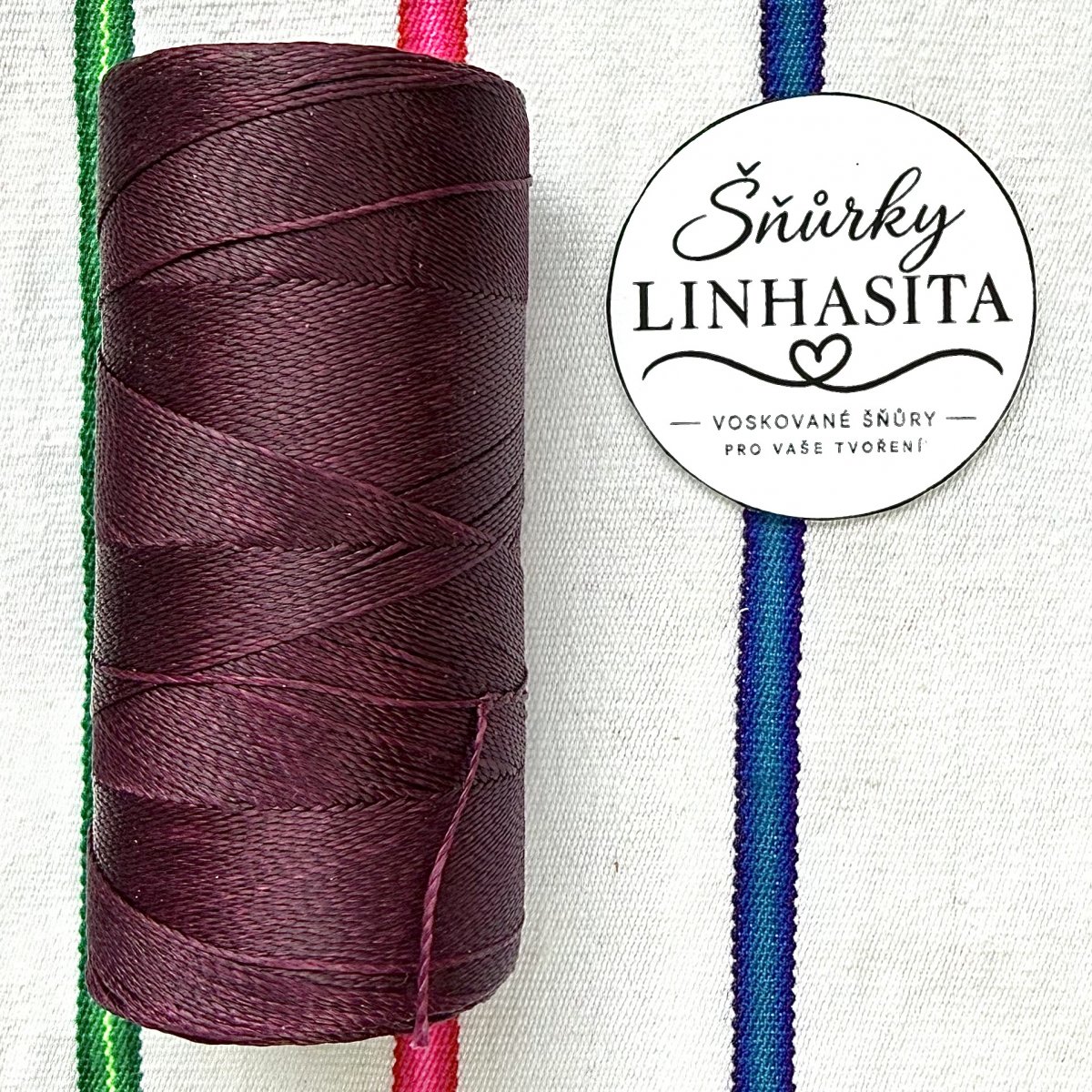 Linhasita 0,75 mm 632 celá cívka (tmavě vínová)