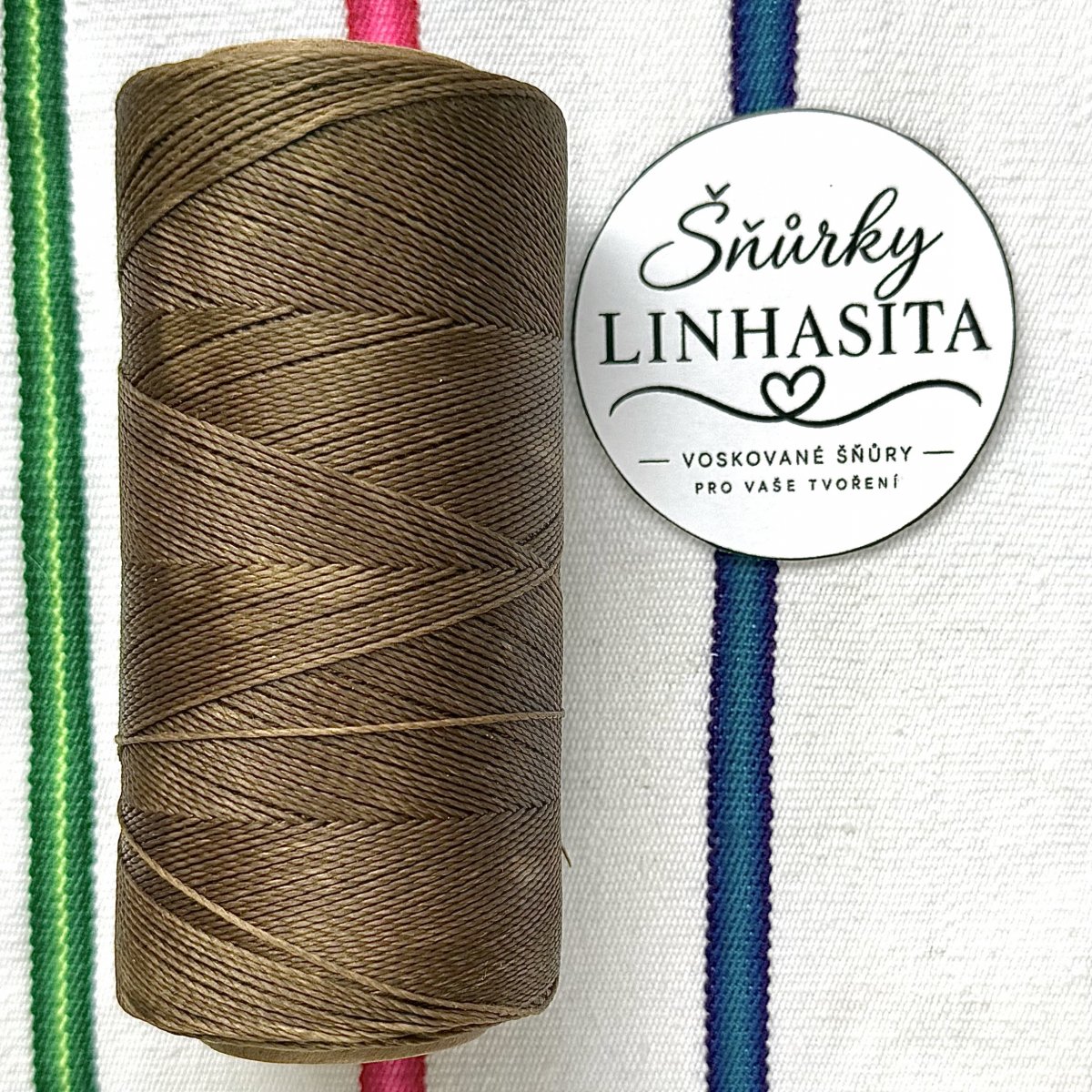 Linhasita 0,75 mm 666 celá cívka (studená hnědá)