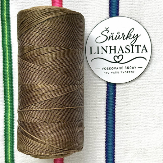 Linhasita 0,75 mm 666 celá cívka (studená hnědá)