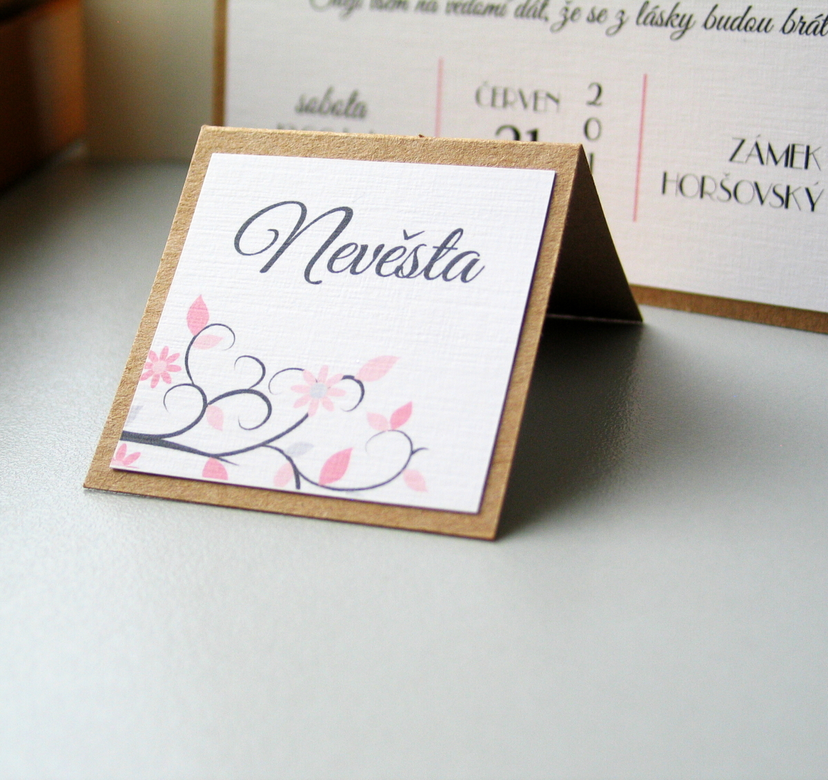 Svatební jmenovka RUSTIC