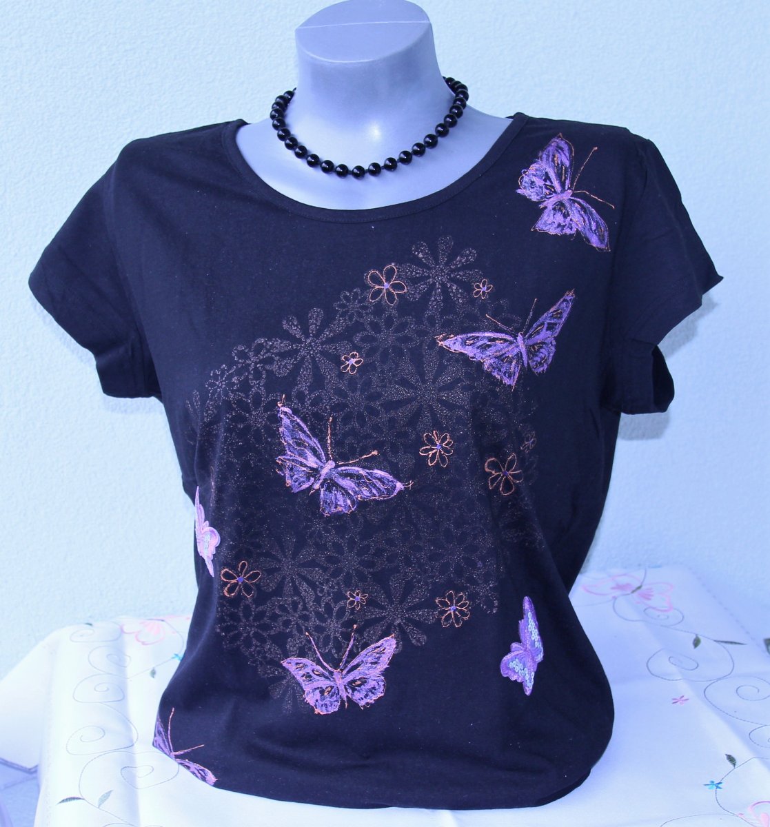 Černé motýlkové XL