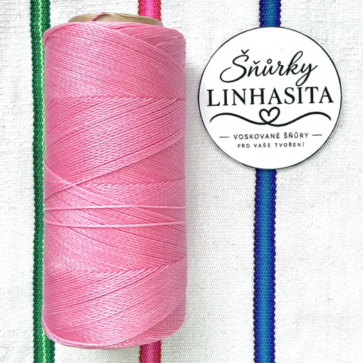 Linhasita 0,75 mm 915 celá cívka (jemně růžová)