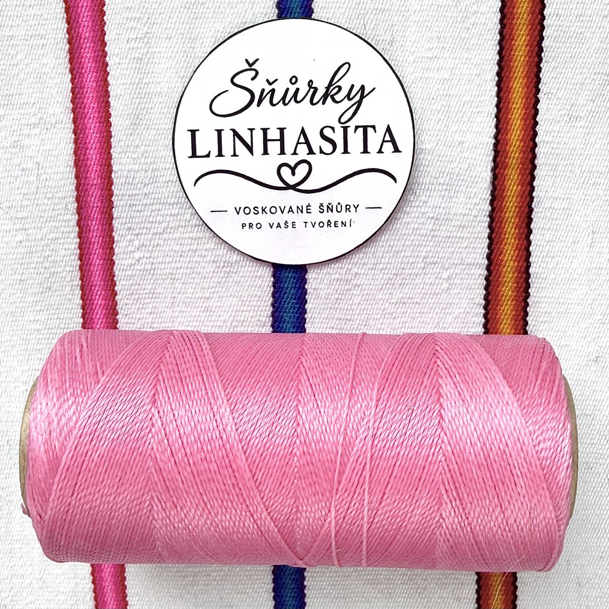 Linhasita 0,75 mm 915 celá cívka (jemně růžová)