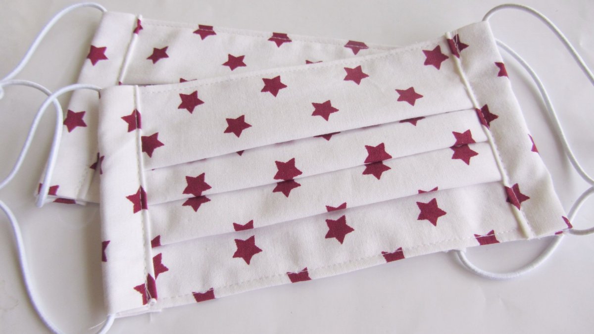 Rouška - Hvězdičky červené