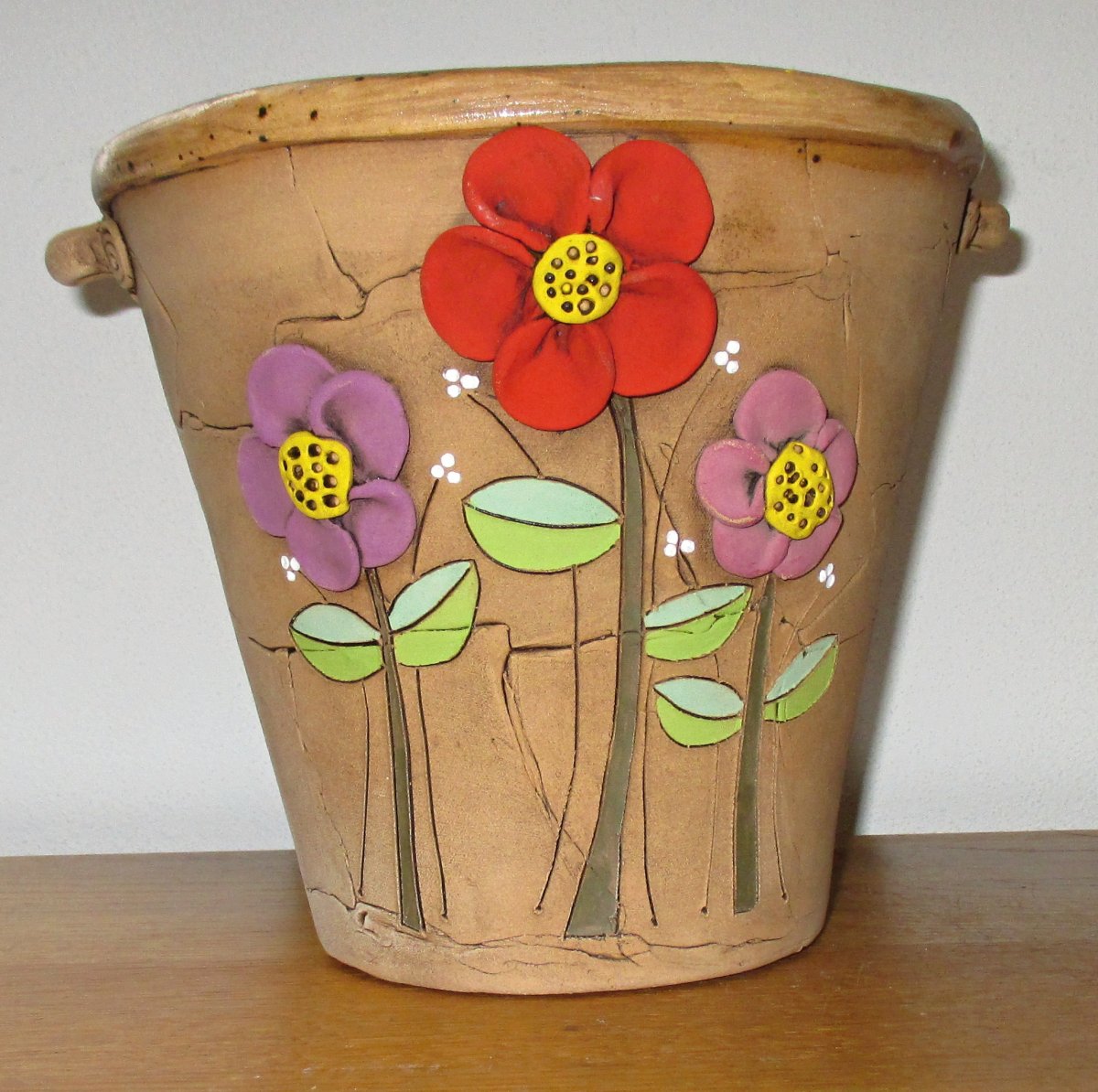 Obal na květináč - Kytičky