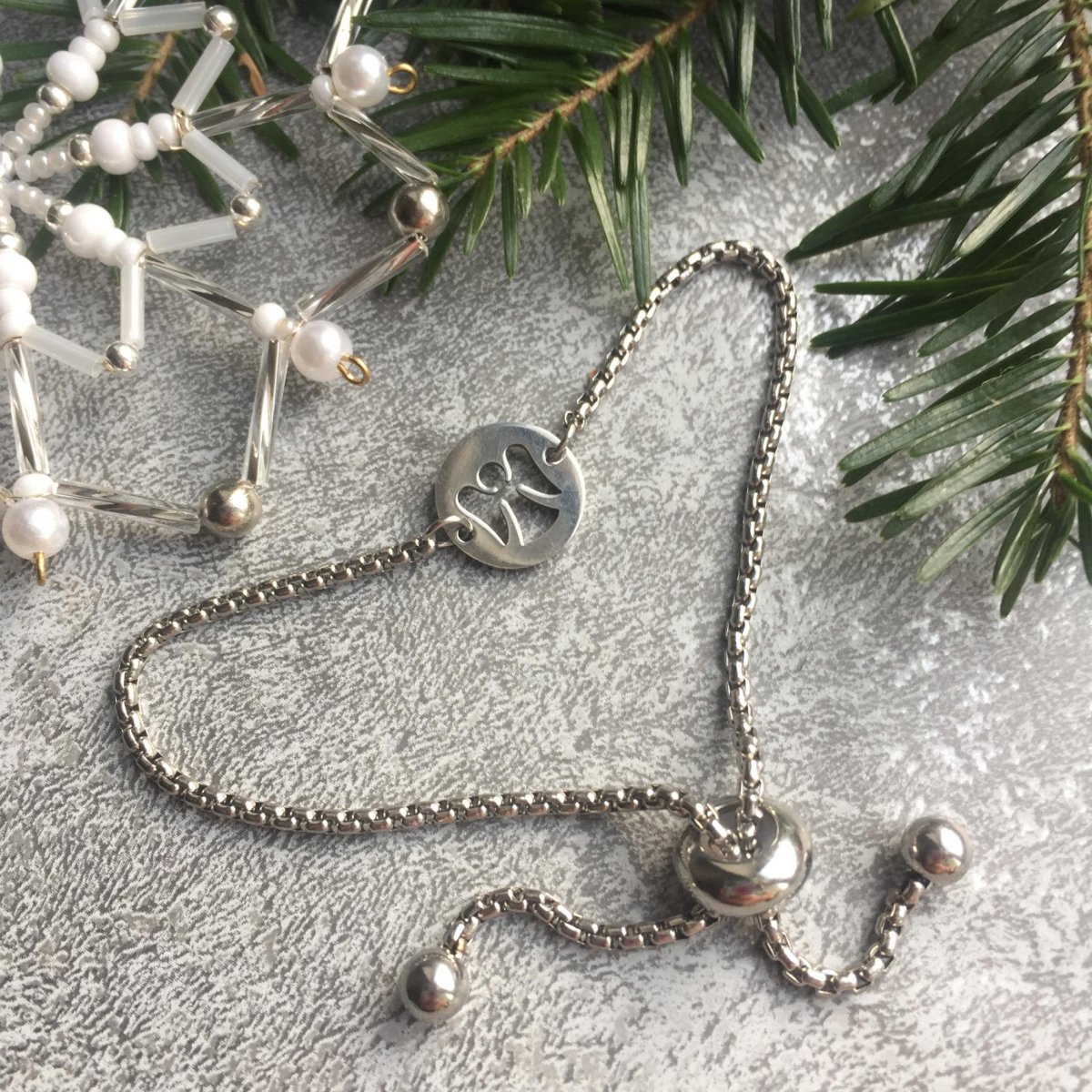 Náramek s andělem - S. Steel