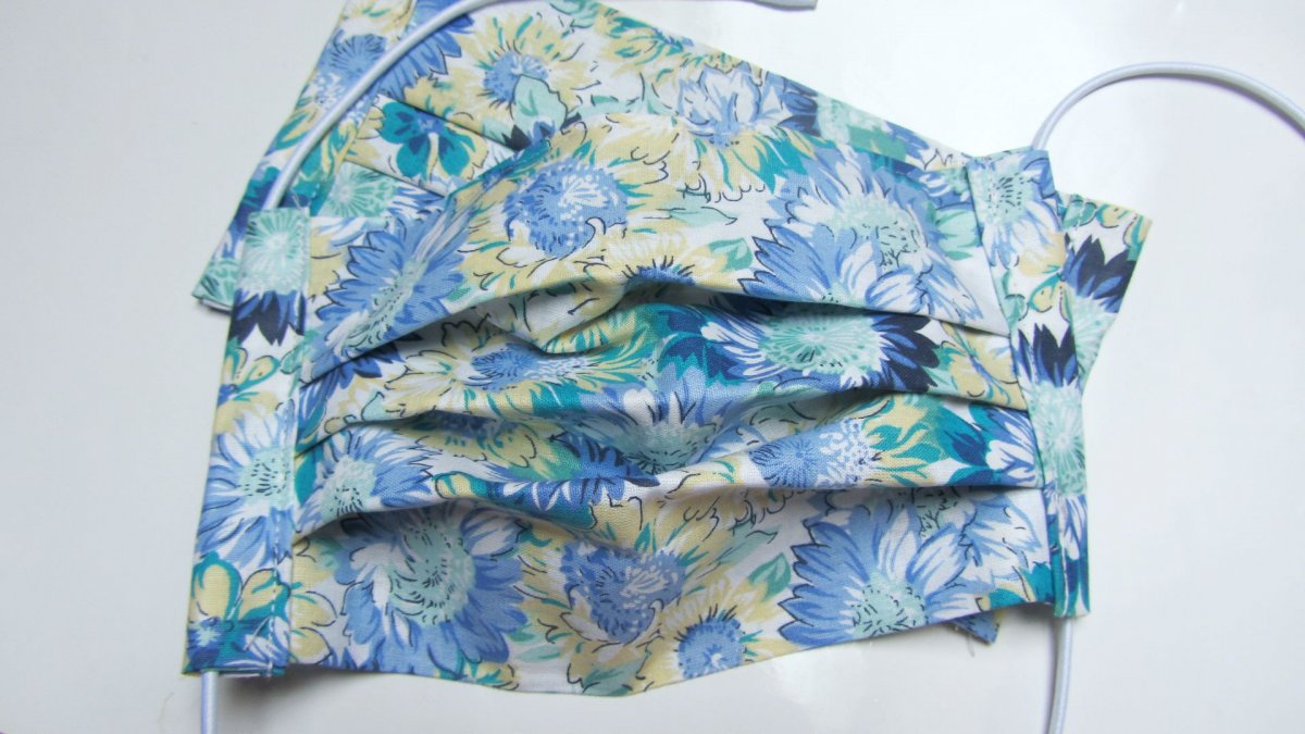 Rouška - Modré květy