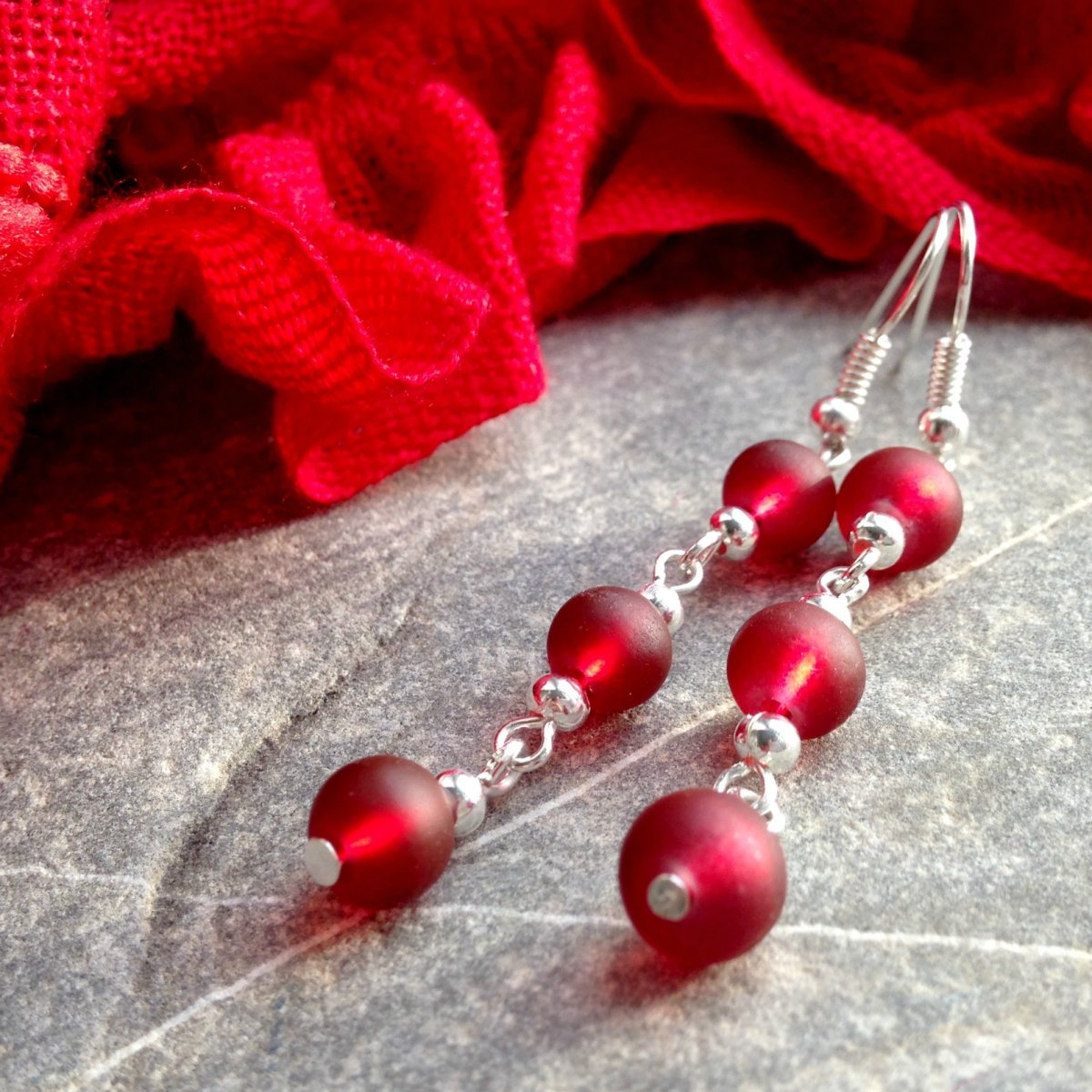 Červené bobulky - náušnice