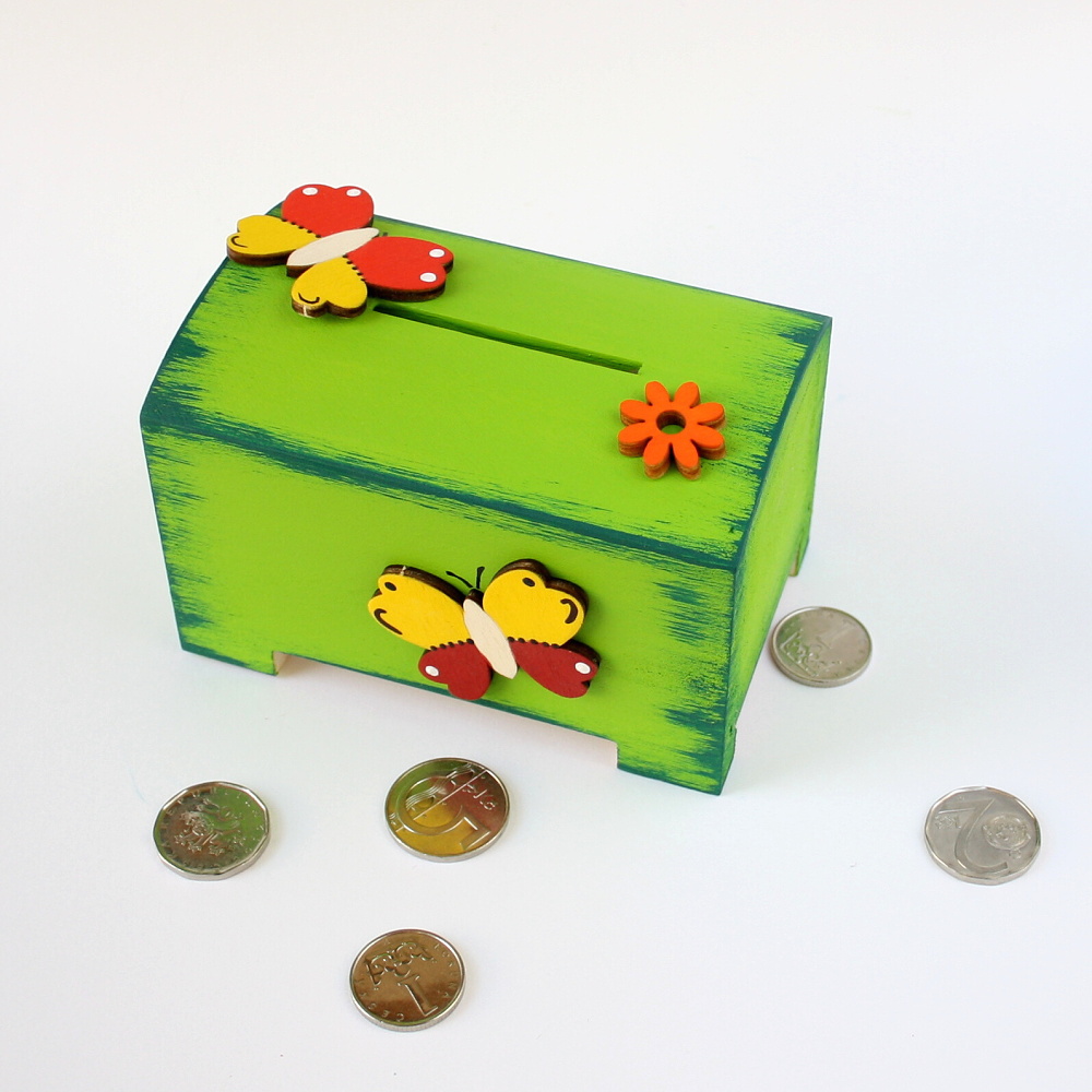 Pokladnička s motýlky
