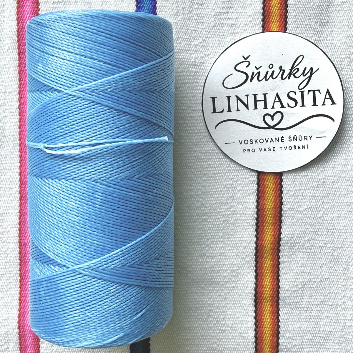 Linhasita 0,75 mm 1443 celá cívka (světlá modrá)