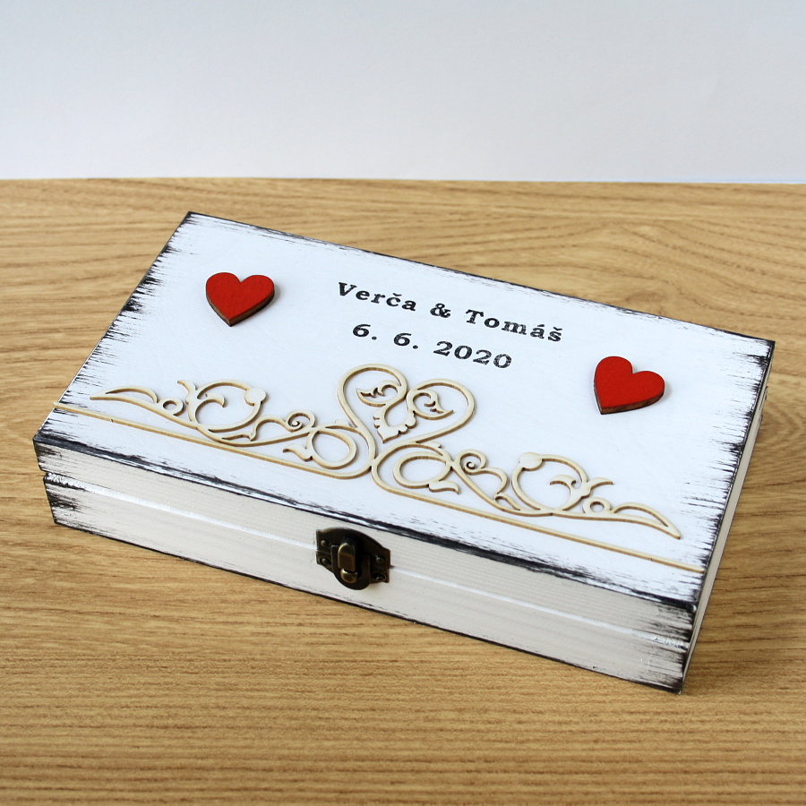 Svatební krabička na peníze - nápisy na přání