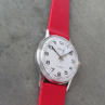 Hodinky Prim z roku 1973, elegantní, červený pásek