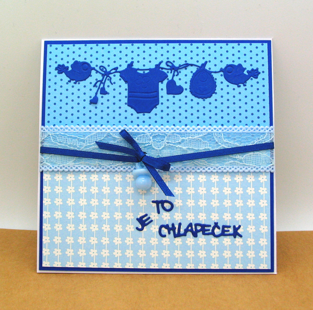 PŘÁNÍ k narození miminka s dudlíkem - kluk