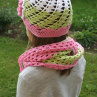 Háčkovaný setík - šátek + homeleska (51-53cm)