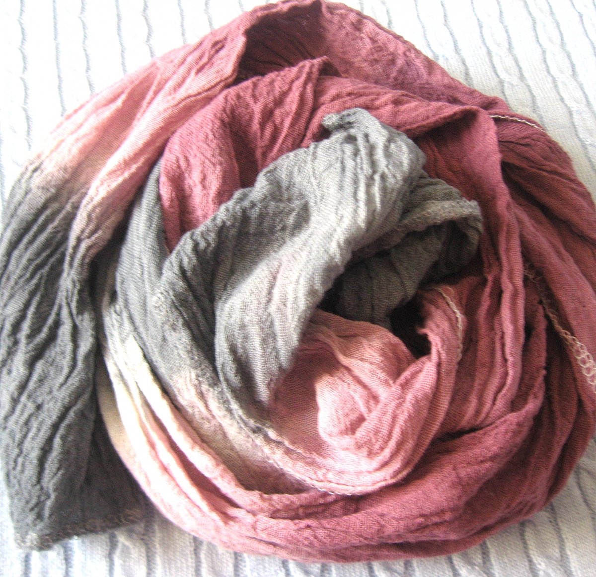 Šála z fáčoviny Mraky a červánky.