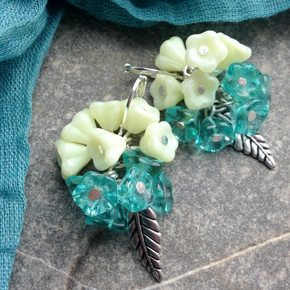 Náušnice - vanilka s mátou