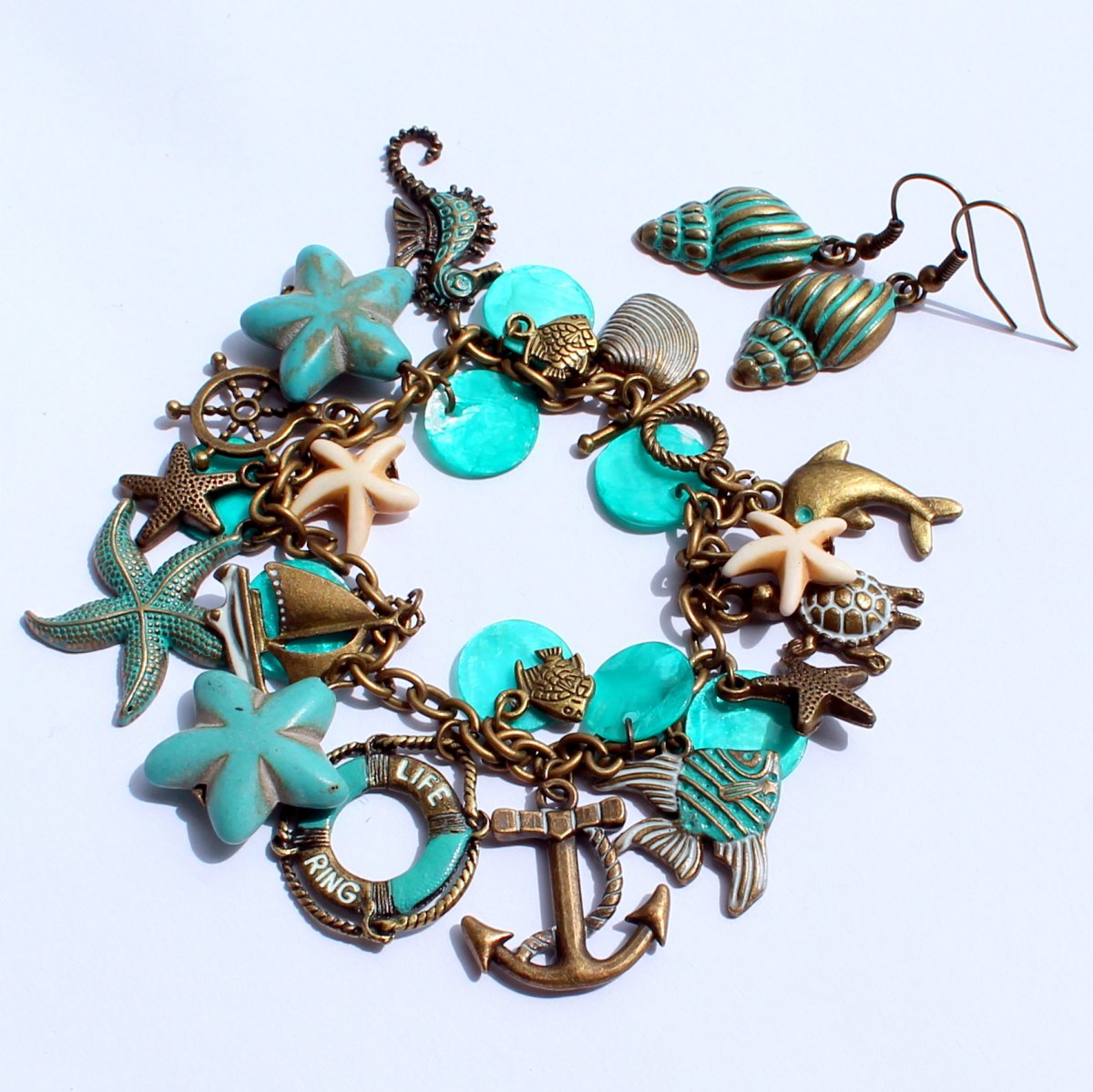 Na pláži - náramek + náušnice zdarma