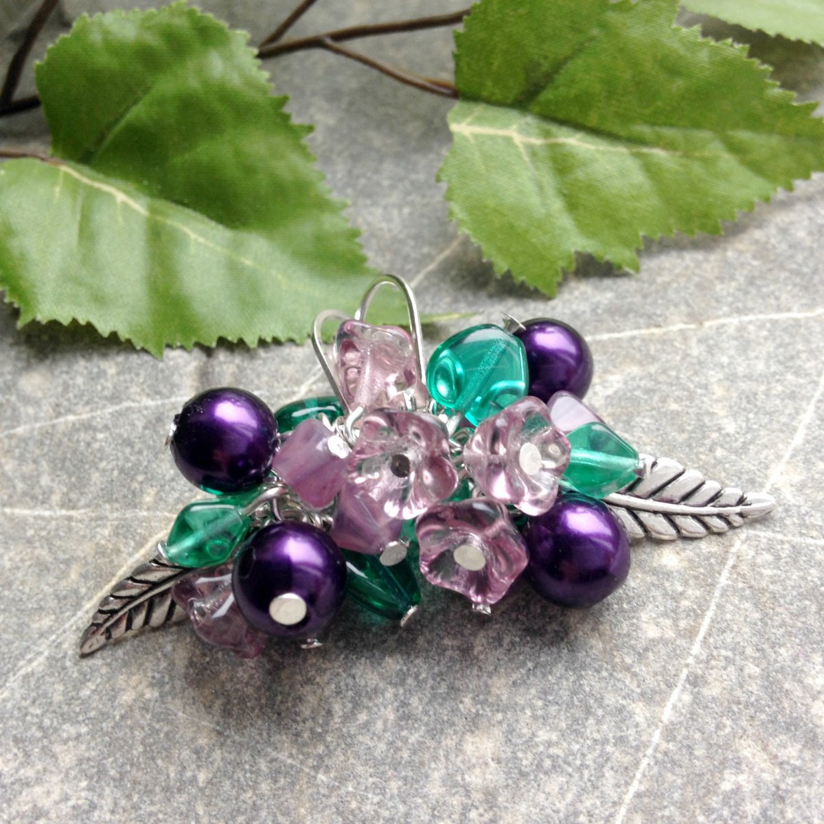 Náušnice - fialky