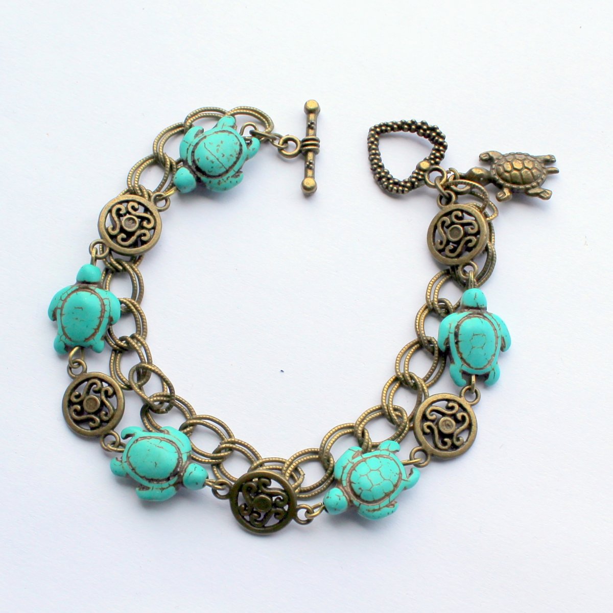 Želvičkový náramek + náušnice zdarma