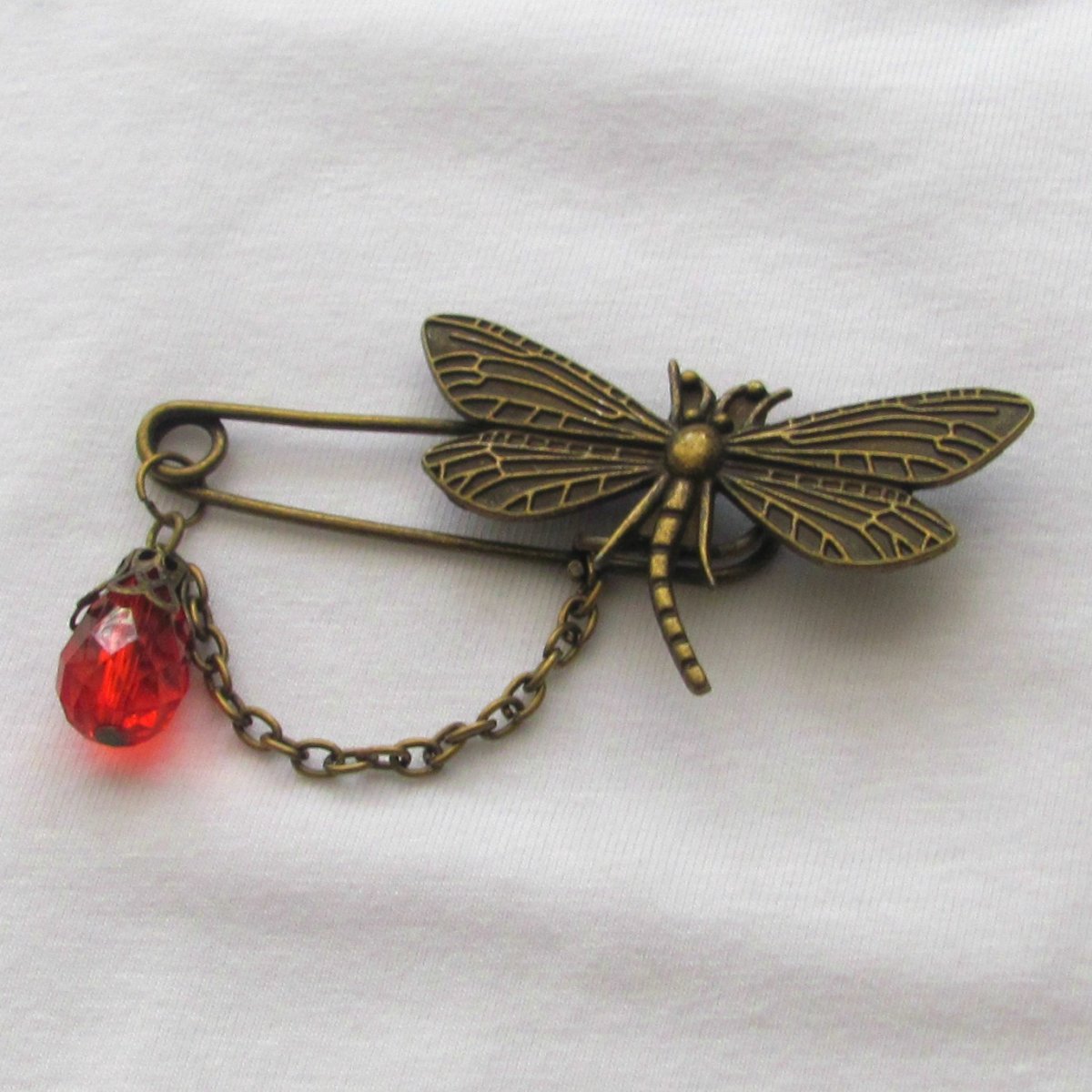 Ozdobný spínací špendlík, vážka