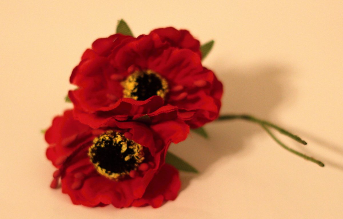 Textilní květ na drátku (2ks/bal)